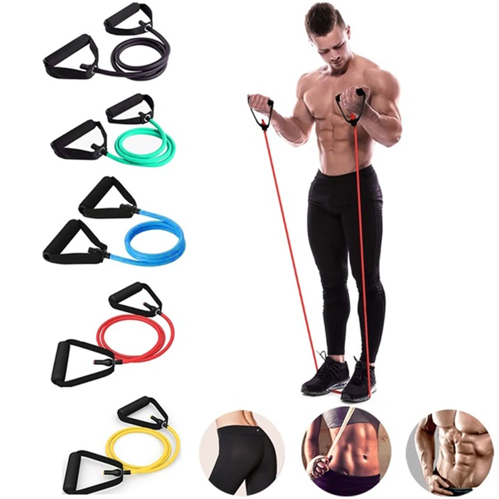 

Practical Training Bands Puller Fitness Equipments Yoga Pull Rope 5 Color Foam, Latex Stretch Arm Apparatus Tension Band Sports