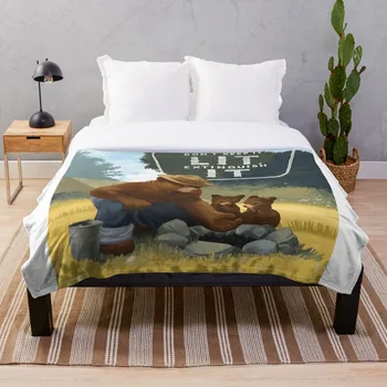 

Smokey The Bear Shirt Throw Blanket Soft Sherpa Blanket Bed Sheet Single Knee Blanket Office Nap Blanket