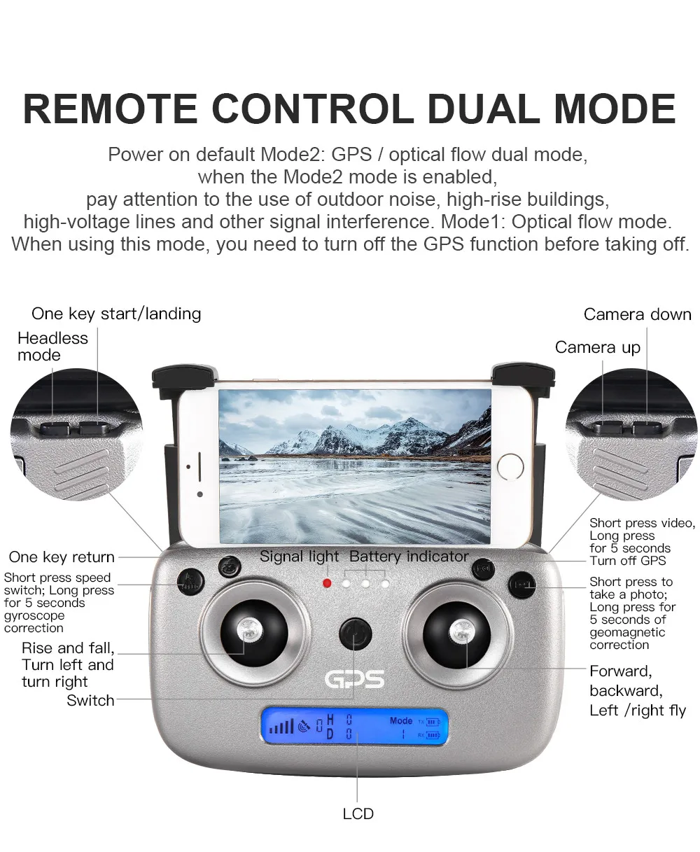 SG907 gps Дрон с 4K HD двойной камерой Широкий угол анти-встряхивание Wi-Fi FPV RC Квадрокоптер складной Дрон Следуйте за мной RC вертолет Дрон