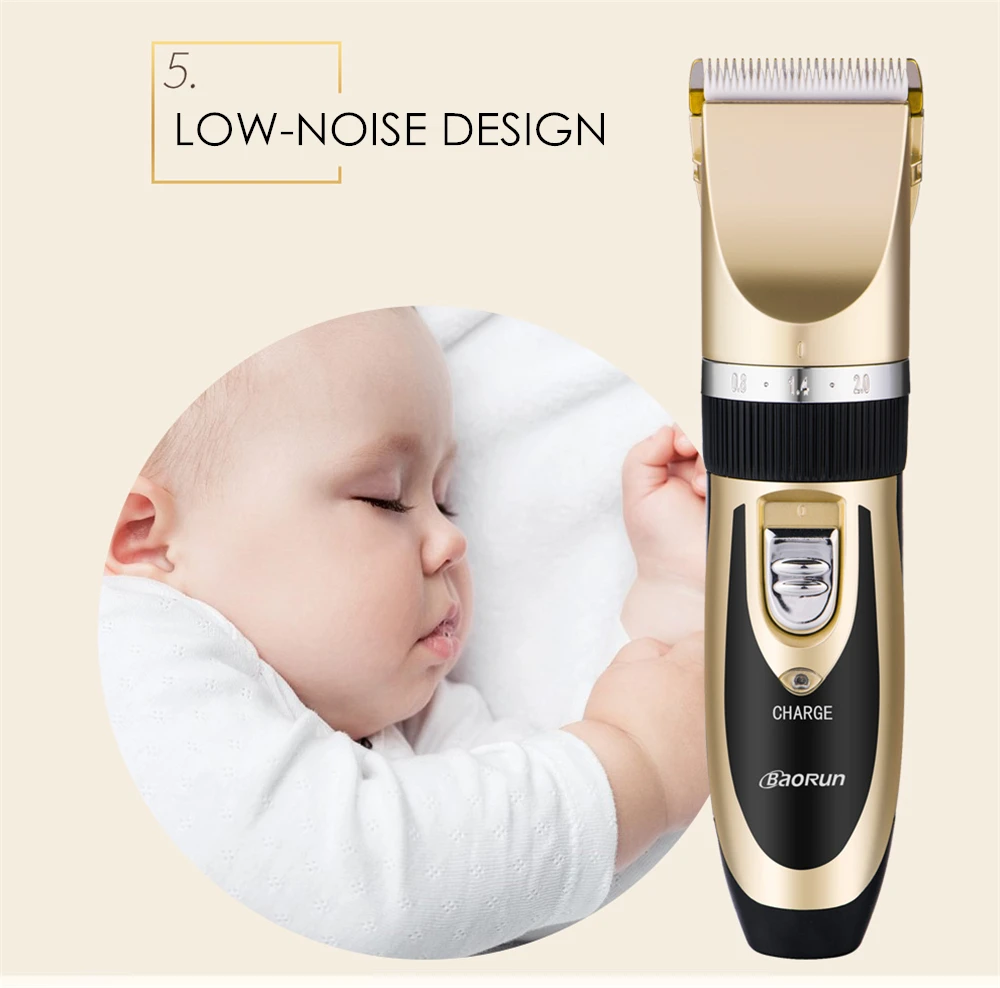 Hair Clipper Professional Electric Hair Clipper Cordless Hair Trimmer Beard Razor Men Barber Cutting Machine 8pcs Nozzles 3-15mm