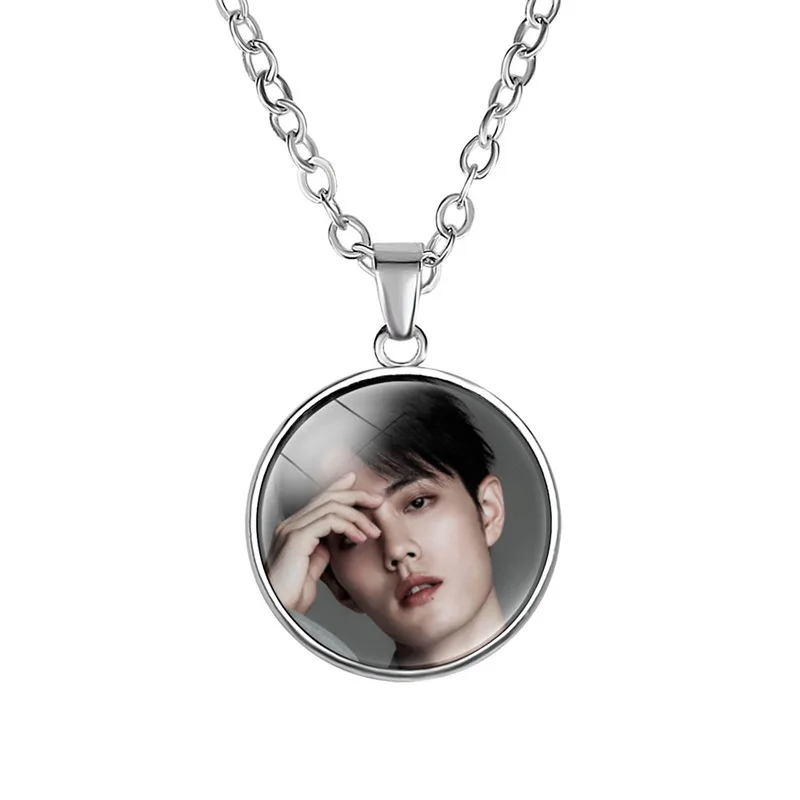 Wei WuXian Lan WangJi CHEN QING LING glass ожерелье с камнем незатаенные Xiao Zhan Wang Yibo ожерелье кулон вентиляторы коллекция подарки - Окраска металла: Xiao Zhan-3