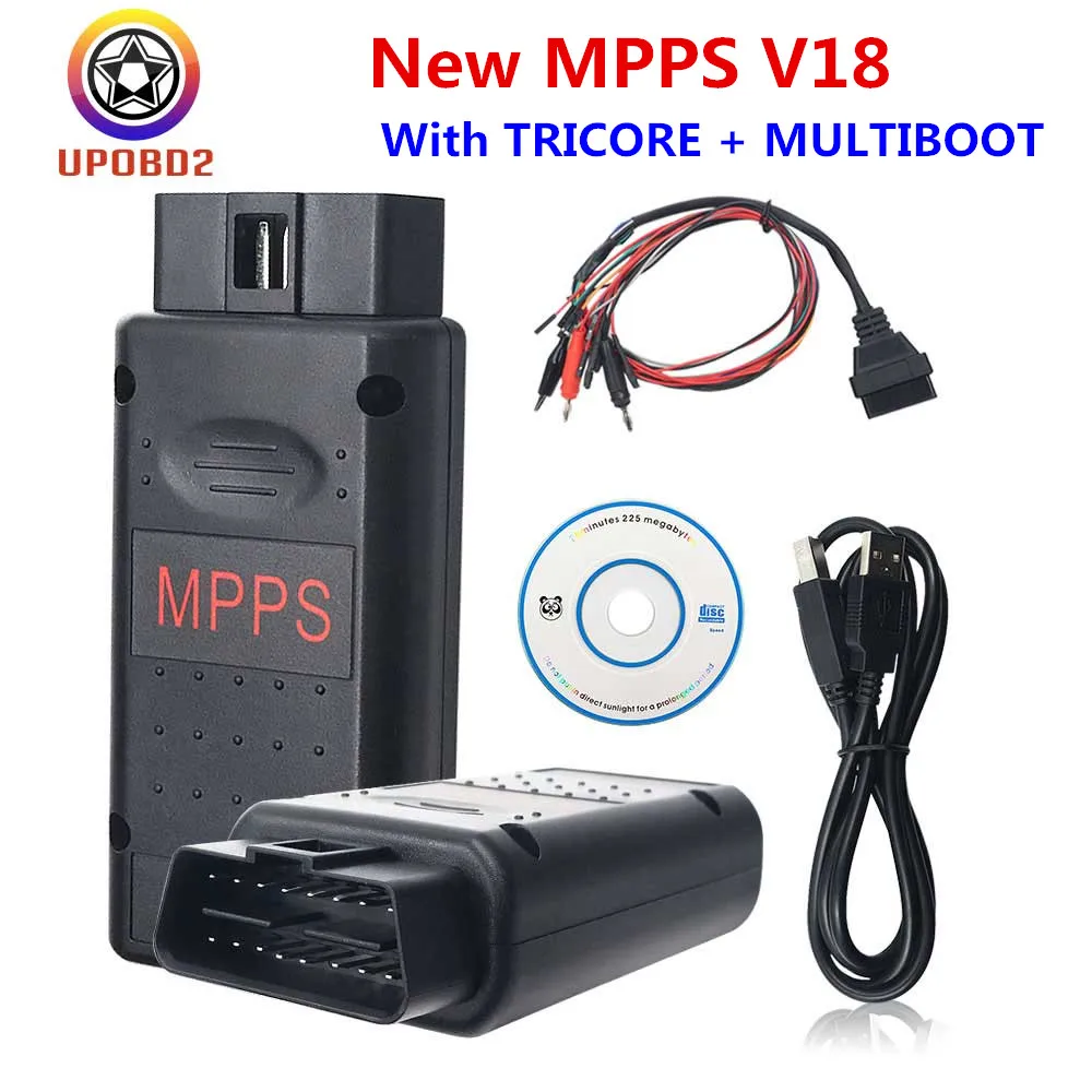 MPPS V18 ECU чип тюнинг автомобильный инструмент Основной+ TRICORE+ MULTIBOOT с Breakout Tricore кабель MPPS 18/V16 для EDC15 EDC16 EDC17