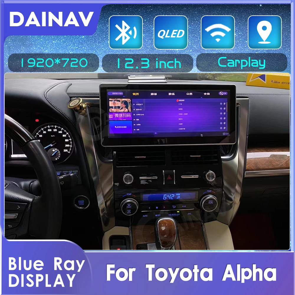 

CarPlay For Toyota Alpha Android 10 Car Radio stereo receiver DVD player IPS touch screen GPS navigation multimedia player