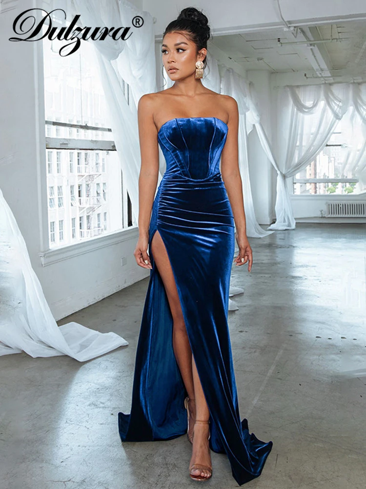 bodycon maxi dress with side split