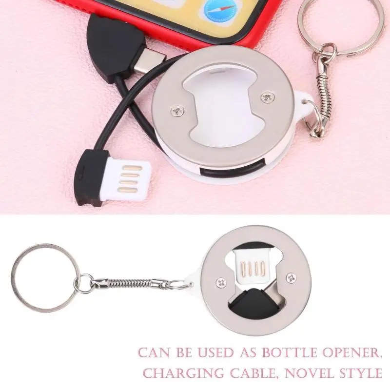 3 IN 1 Charging Cable for iPhone /Android/ iPad Multifunction Charging Cable with Bottle Opener Charger for iPhone/Type-C Phones