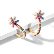 Модные тонкие багет цвета радуги CZ золотые серьги-гвоздики для женщин девушек обручальные свадебные серьги Очаровательные подарочные украшения