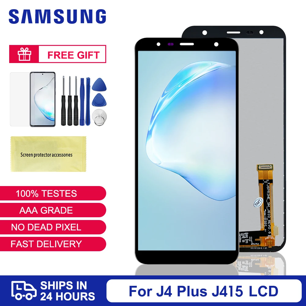 ЖК-экран с дигитайзером для Samsung Galaxy J4 + plus J415 сенсорный экран 6 0 дюйма на сенсорном