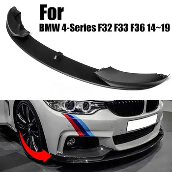 

Front Bumper Lip Splitter Spoiler Cover Extend For BMW 4 Series F32 F33 F36 2014-2019 Matte Black M Sports Protection Body Kit