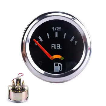 

12V Automobile Car Gauge 2" 52mm Water Temp Oil Temp Oil Press Fuel Volts Gauge Black Shell Vehicle Meter