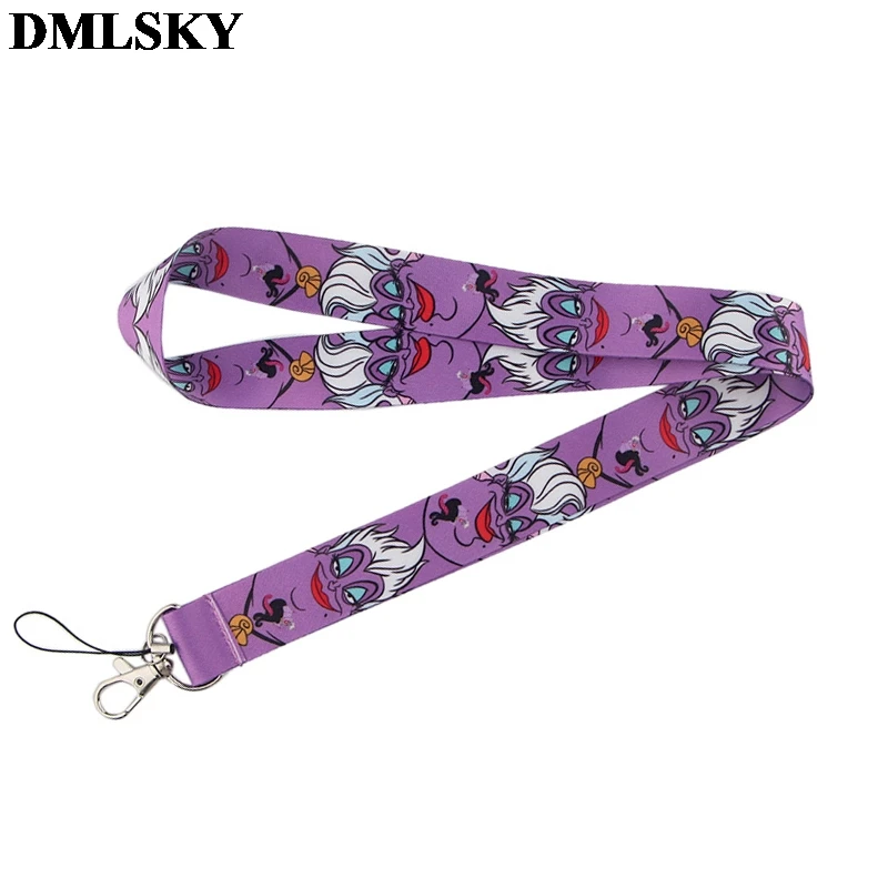 

DMLSKY Funny Ursula Lanyard Keychain cartoon Lanyards for keys Badge ID Mobile Phone Rope Neck Straps Accessories Gifts M3863