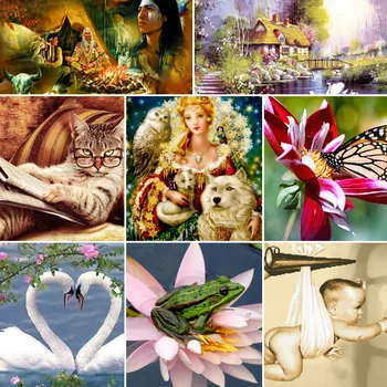 

40x40 diamond painting 5D Full Square Diamond embroidery mosaic Cross Stitch DIY Wall Sticker home Decoration Christmas Gift