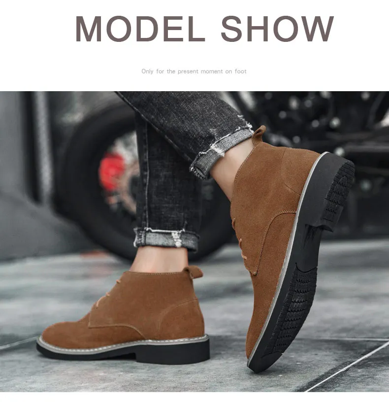 Fashion Leather Boots Men Ankle Flats Men Boots Autumn Winter Casual Men Shoes Boots Designers Plus Size 46 High Quality