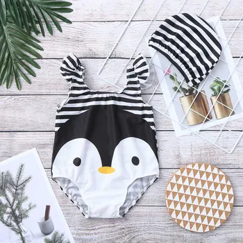 

купальник Baby Kids Girl Cartoon Swimwear Swimsuit Beach Romper Clothes Hat Outfit baby swimwear