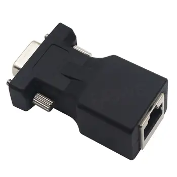 

50pcs RJ45 Female to RS232 DB9 Female Serial Port CAT5e Network Cable Extender Adapter