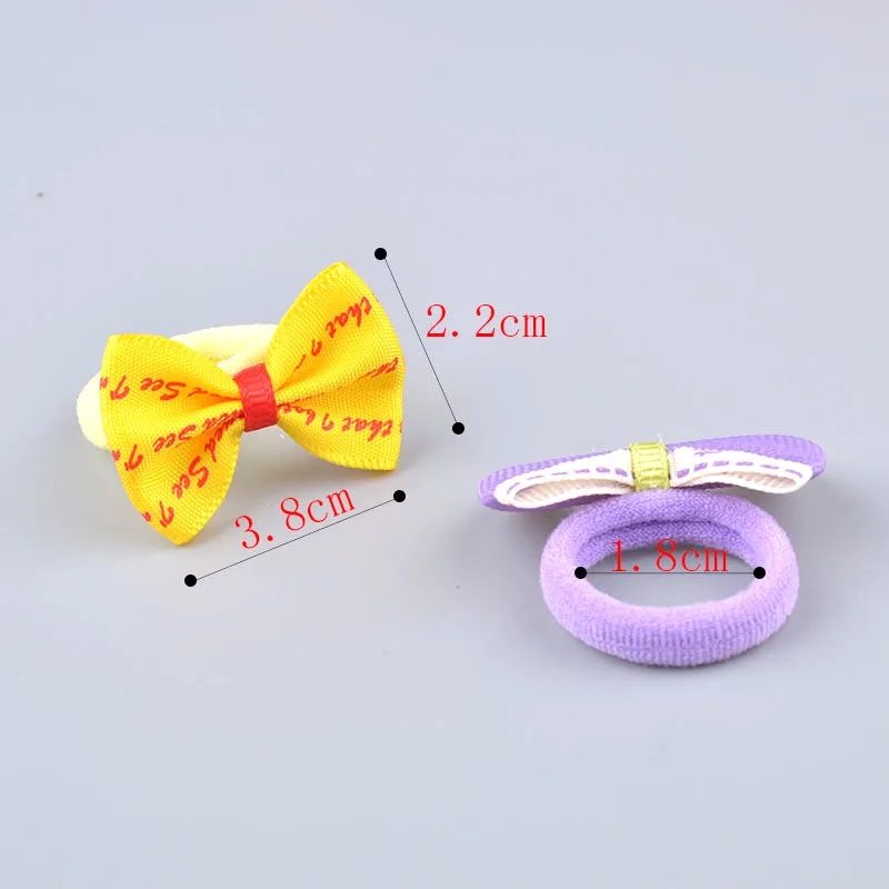 10Pcs Baby  Girls Bow Hair Ring Rope Elastic Hair Rubber Bands Hair Accessories for Kids Hair Tie Ponytail Holder Headdress accessoriesbaby eating 