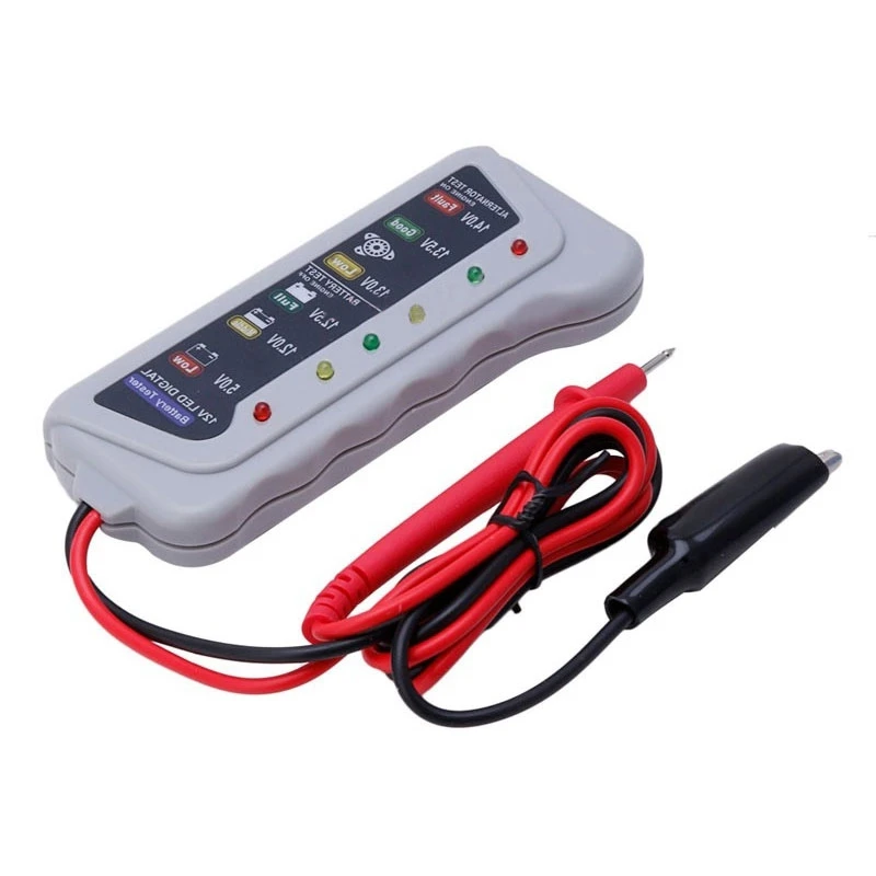 TOP 12V 6 Led Display Battery Tester Car Batter / Alternator Monitor Device
