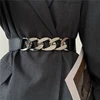 Gold chain belt elastic silver metal waist belts for women high quality stretch cummerbunds ladies coat ketting riem waistband ► Photo 2/6