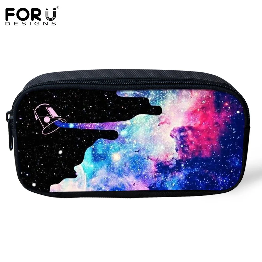 FORUDESIGN/Outerspace Прохладный Млечного Пути Картины для дети молния карандаш Чехол для мальчиков Школьные Рюкзаки Большая Ёмкость ручка сумка для хранения коробок - Цвет: 1