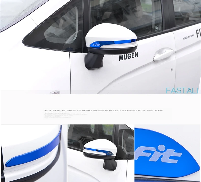Для Honda FIT JAZZ- Автомобильное зеркало заднего вида Яркое Зеркало против царапин зеркало заднего вида декоративная наклейка для автомобиля