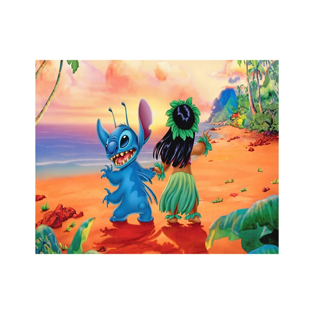 Disney Lilo & Stitch Pintura Em Tela Arte Da Parede Cartazes E Cópias  Disney Desenhos Animados Imagens Para O Quarto Do Miúdo Decoração De Casa -  Pintura E Caligrafia - AliExpress