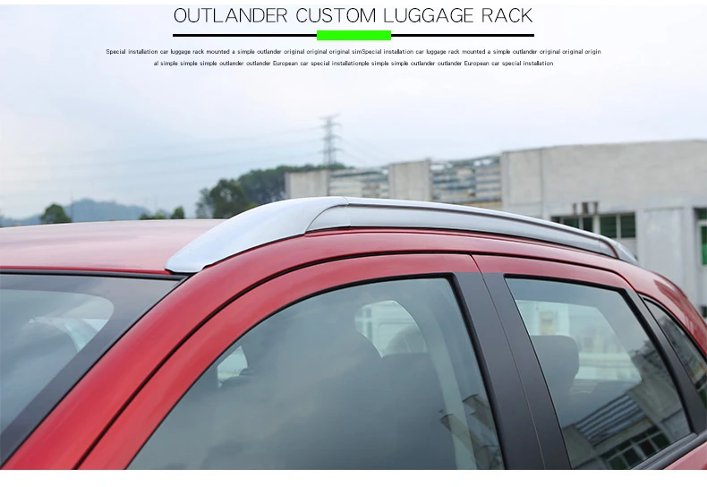Алюминиевый сплав Багажник На Крышу для Mitsubishi Outlander 2013- балка рельсов поддержки для багажа Топ крест бар рейку коробки