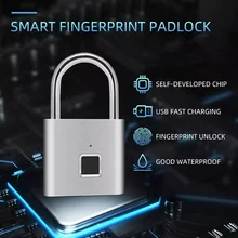

Smart Fingerprint U Lock Motorcycle Bike Lock Smart Finger Print Padlock Fingerprint Backpack Padlock