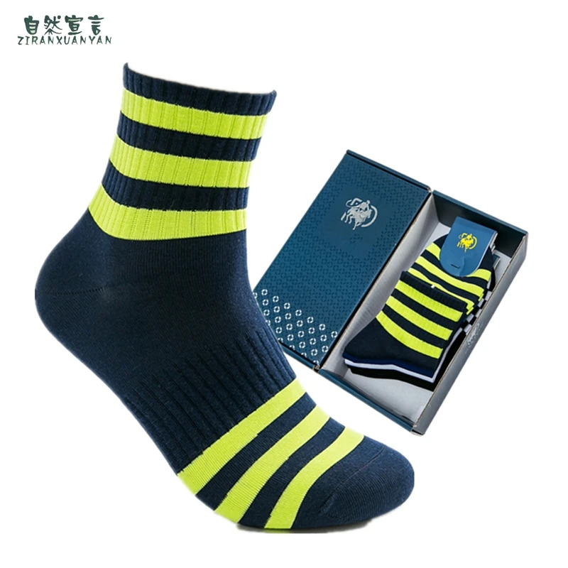 

2020 calcetines hombre men's casual colored stripes cotton grew socks deodorant stripe socks happy socks Hot sale Promotion