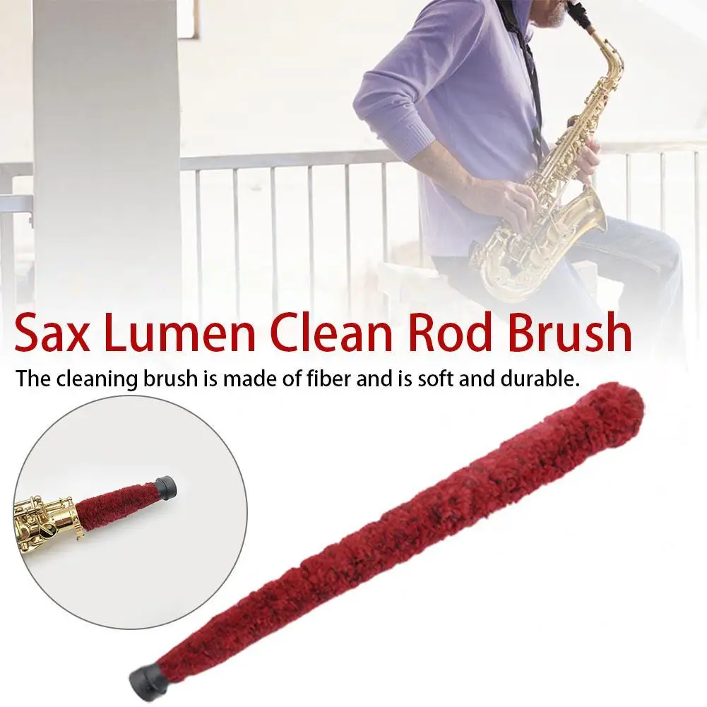 Alto Sax Чистящая Щетка для саксофона с защитным резиновым рукавом, многофункциональное средство для ухода за саксофоном