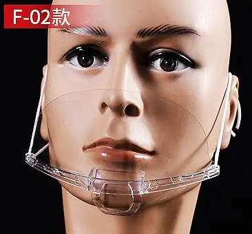 40 шт. прозрачная маска, специальное питание, гигиена, пластик, кухня, Ресторан улыбка, анти-туман, спрей, слюнявчик, шеф-повар - Цвет: 40 pieces