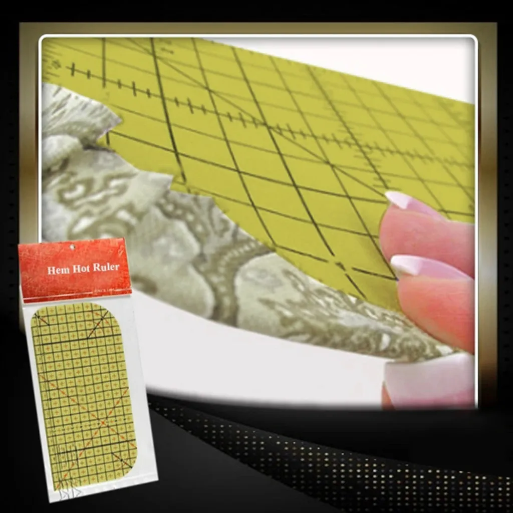 Planchar herramienta de medir, regla caliente Patchwork Sastre paño artesanal de los gobernantes de regla de Patchwork acolchado regla Diy herramientas de costura