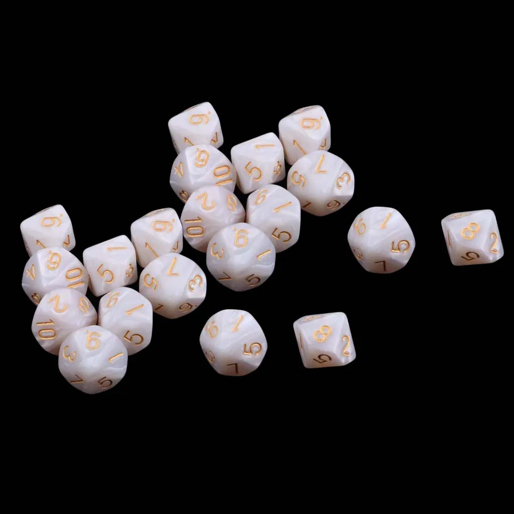 20Pcs Dice D10 For D&D TRPG MTG Party Dice Game DIY Supply Board Game