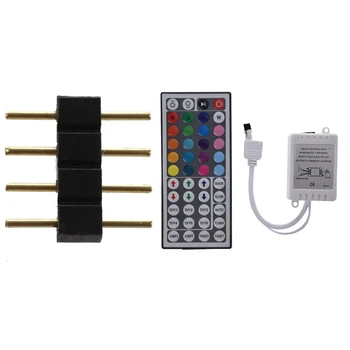 

1x 44Key IR Remote Controller for RGB 5050 LED Light Strips & 1X RGB 3528 5050 Led Strip Led Adapter DC Bolt