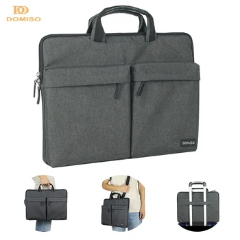 

DOMISO 15.6 Inches Water Resistant Laptop Shoulder Bag Sleeve Carry Case for All Occasions School Business or Travel Dark Grey