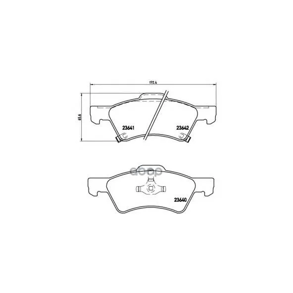 P11015_=810 02=Fdb1510 [05019804aa]!Колодки Дисковые П Chrysler Voyager 2.4i-3.8i 00 Диск 16" Brembo P11015 Brembo арт. P11015