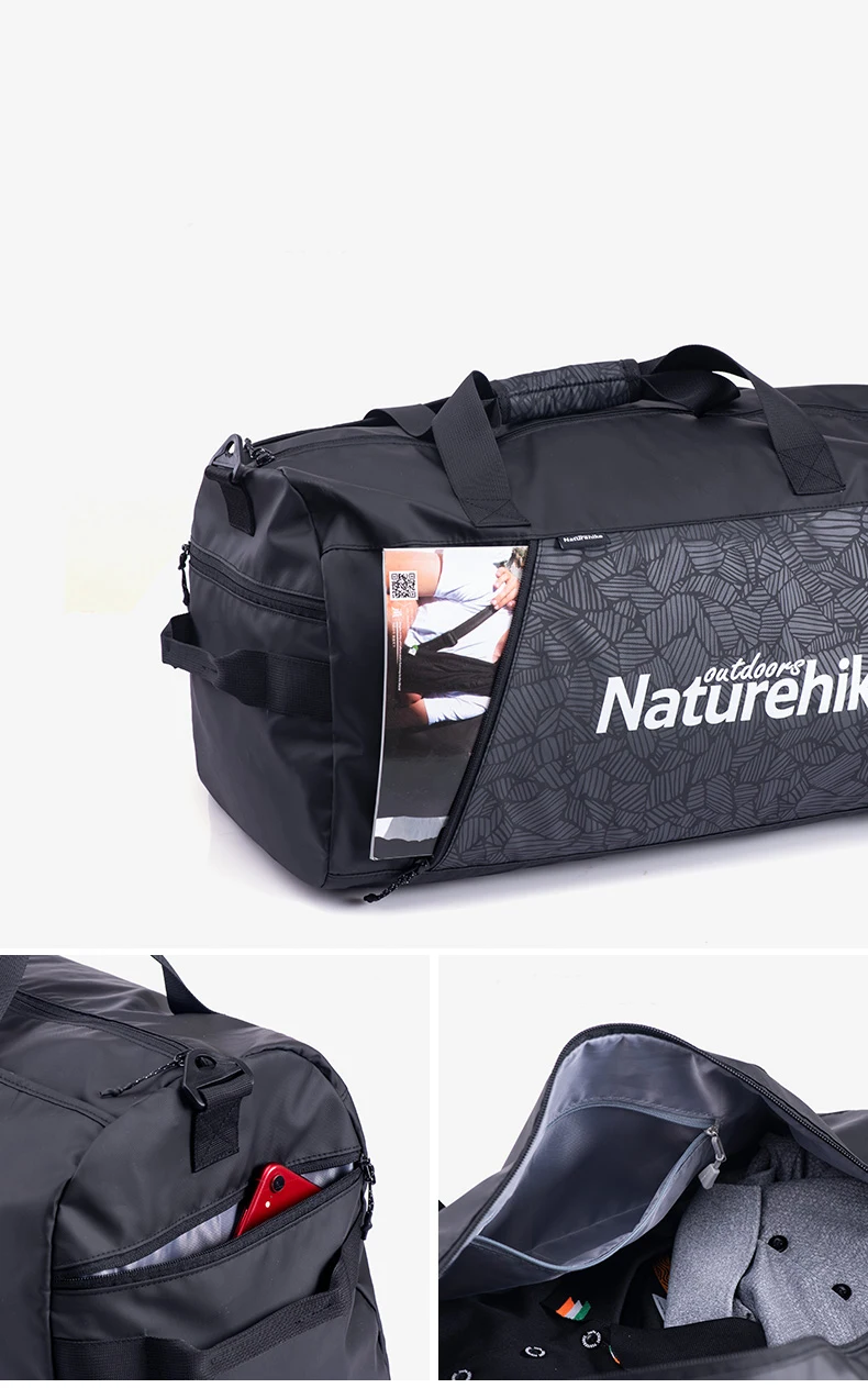 Naturehike с разделителем для сухого и влажного сухого мешка портативная Водонепроницаемая спортивная сумка унисекс Каякинг спортивная сумка большая емкость для плавания