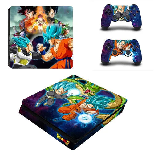 P4SQB0036 Dragon Ball супер полное покрытие лицевые панели PS4 тонкая кожа Виниловая наклейка, стикер для Playstation 4 консоль и контроллер PS4 тонкая кожа - Цвет: P4SQB0036