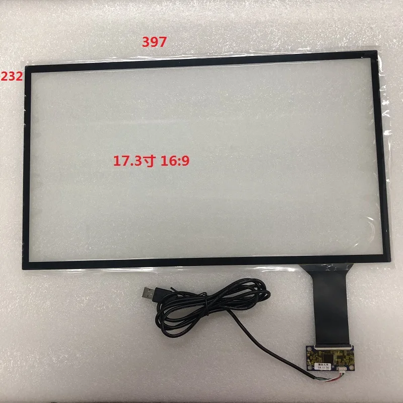 Vidro Temperado Capacitivo Tela Touch 17.3 Polegadas g Mais G10 Point Win7 10 Linux Sistema Android Aplicável