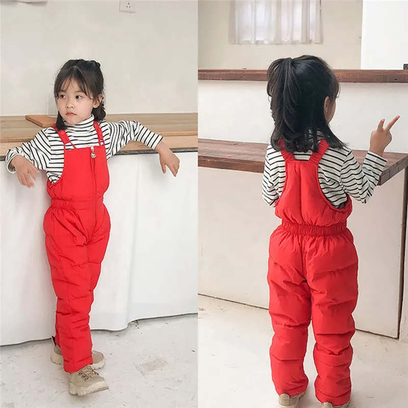boy winter jumpsuit Toddler Kids Baby Boys Girls Warm Pants Overall Jumpsuit Winter Trousers Clothes #4O07 (6)