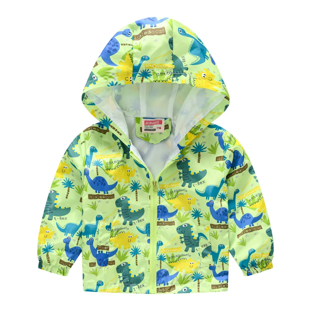 Kids Jackets Boys Girls Hooded Zipper Windbreaker Infant Waterproof
