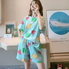 2021 New Home Women's Pajamas For Woman Summer Sleepwear Suits With Shorts Pajama Set Home Woman Clothes Pyjamas