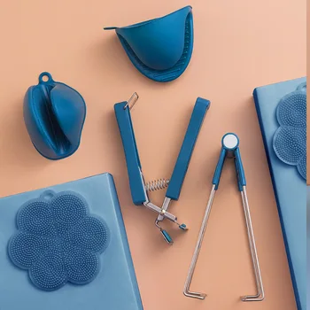 

Kitchen Utensils Silicone Hot Dish Bowl Clamp Spoon Holder Pot Holder Hot Dish Plate Bowl Clip Kitchen Tools Tongs Silicone