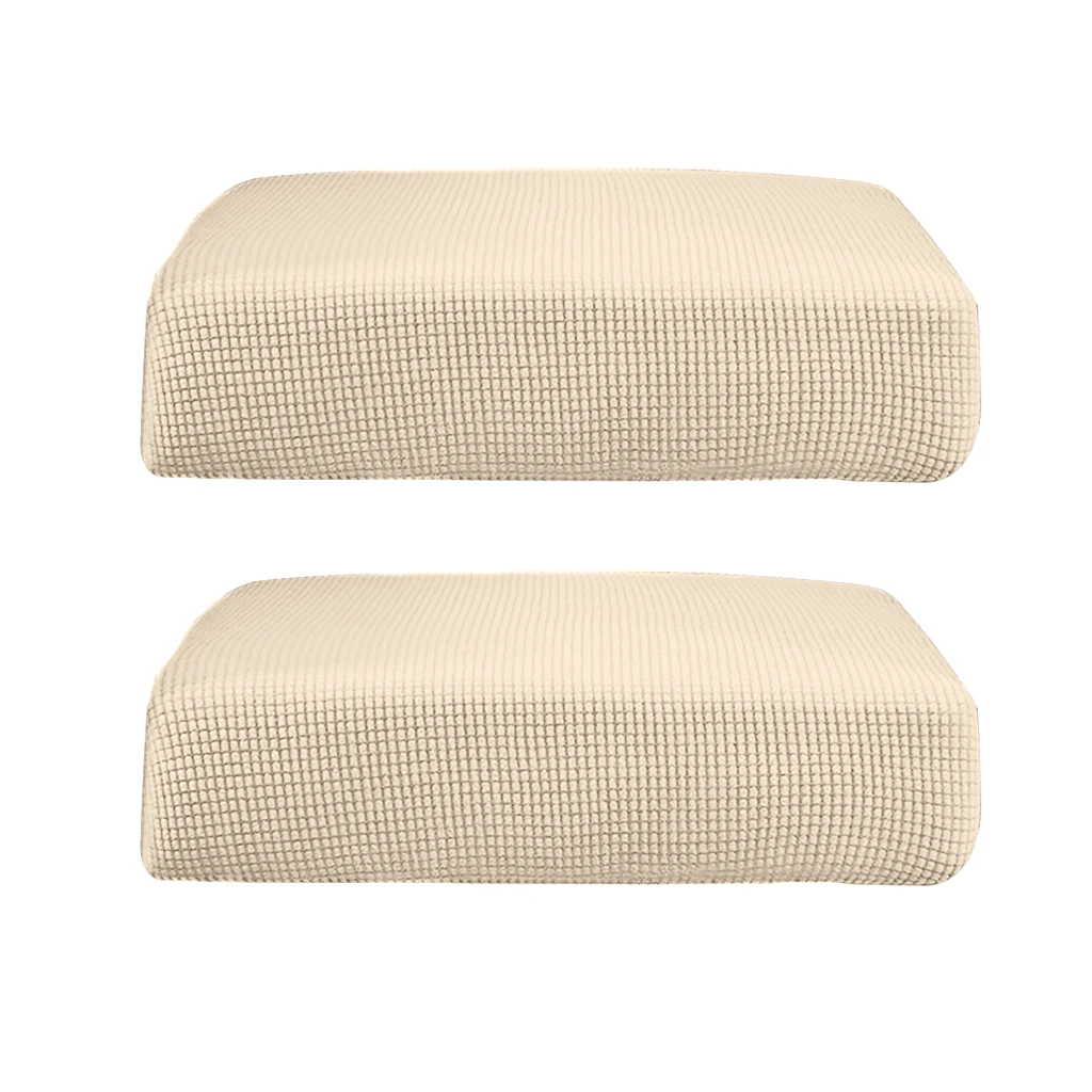 2 шт. Cream_Size S эластичный диван футон сиденье подушки Чехлы для дивана Slipcover протектор Замена сплошной цвет