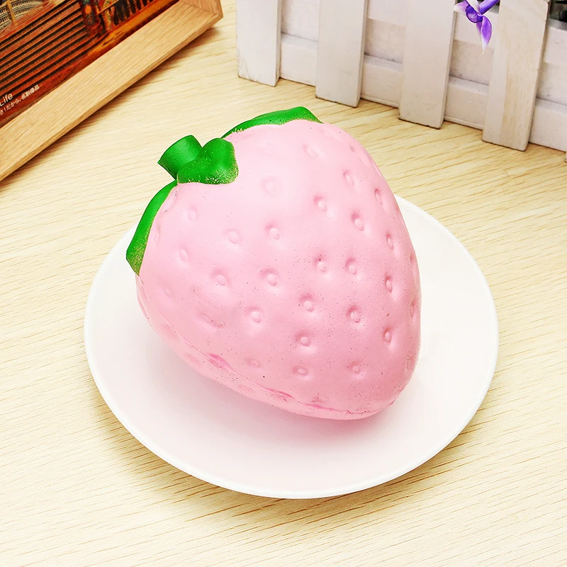 Клубника мягкий медленно поднимающийся 11,5x9,5 см Jumbo Милые ремни Сладкий крем Подвески Подвеска кавайи хлеб детская игрушка подарок розовый/красный