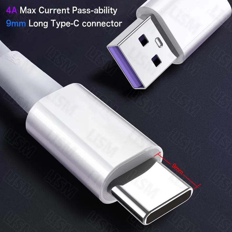 9 мм Длинный разъем типа C 4A быстрое зарядное устройство кабель USB-C вилка Кабель для Oukitel K5000 Pro K6 K10 для Leagoo X-Rover для Blackview BV6800 для huawei P30 P20 mate 20 Lite для samsung