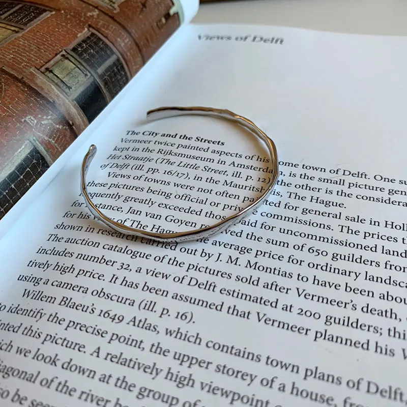 bangle bracelet Foxanry Stamp Bracelet for Women Vintage Irregular Texture Bangles Girl Party Jewelry Lover Gift