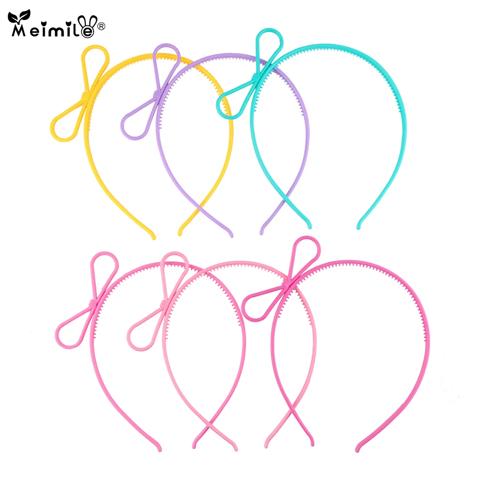 Sweet bow hair bands children cartoon headband girls candy color scrunchie princess headbands party supply hair accessories gift