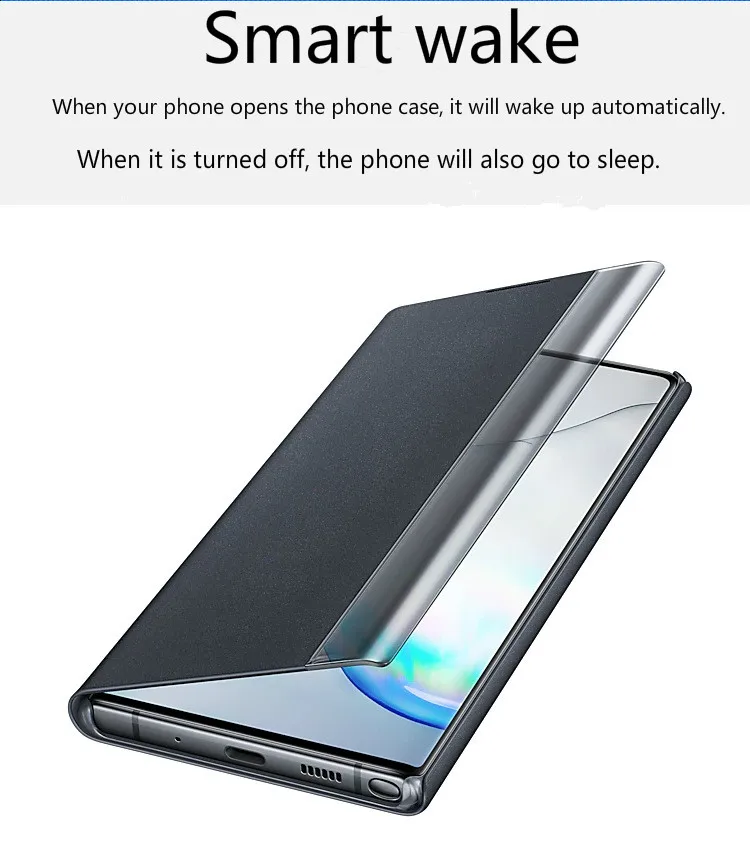 Для samsung galaxy S8 9 10 Plus Smart Windows чехол Note 8 9 вертикальный Смарт кожаный чехол Примечание 10Pro чехол для телефона
