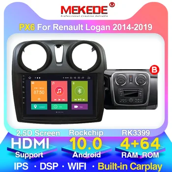 

MEKEDE PX6 For Renault Logan 2 Sandero 2 2014 2019 Symbol Car Radio Multimedia Video Player Navigation GPS Android 10 No 2din