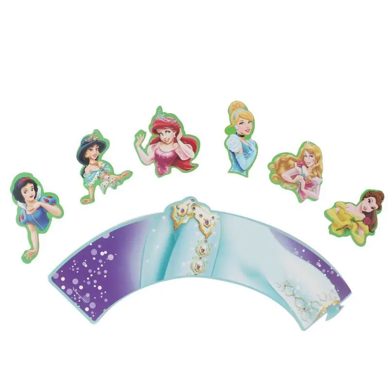 Дисней шесть принцесса серии Белоснежка Золушка Аврора Белль День Рождения Декор для девочек вечерние столовые приборы набор воздушный шар поставки