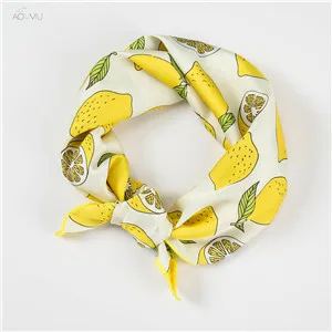 AOMU-Square-Scarf-Hair-Tie-Band-For-Business-Party-Women-Cute-Lemon-Pattern-Head-Head-Neck